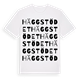 White t-shirt med Häggstödet ordlek t-shirt