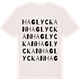 Vintage White t-shirt med Haglyckan ordlek t-shirt