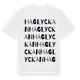 White t-shirt med Haglyckan ordlek t-shirt