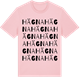 Pink Cotton t-shirt med Hägna ordlek t-shirt