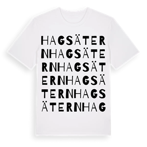Hagsätern ordlek t-shirt – ekologisk bomull t-shirt från Pinshirt