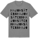 Mid Heather Gray t-shirt med Hajomsätern ordlek t-shirt