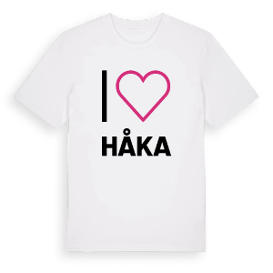 Jag älskar Håka t-shirt stort tryck – ekologisk bomull t-shirt från PinShirt