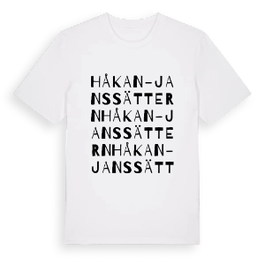 Håkan-Janssättern ordlek t-shirt – ekologisk bomull t-shirt från PinShirt