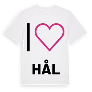 Jag älskar Hål t-shirt stort tryck – ekologisk bomull t-shirt från PinShirt