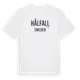 White t-shirt med Hålfall i Sverige t-shirt