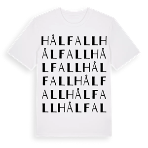 Hålfall ordlek t-shirt – ekologisk bomull t-shirt från Pinshirt