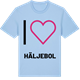 Blue Soul t-shirt med Jag älskar Häljebol t-shirt stort tryck