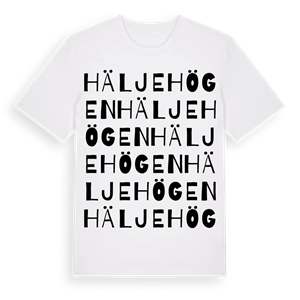 Häljehögen ordlek t-shirt – ekologisk bomull t-shirt från PinShirt