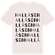 Vintage White t-shirt med Hallåsen ordlek t-shirt