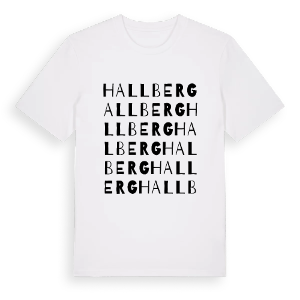 Hallberg ordlek t-shirt – ekologisk bomull t-shirt från PinShirt