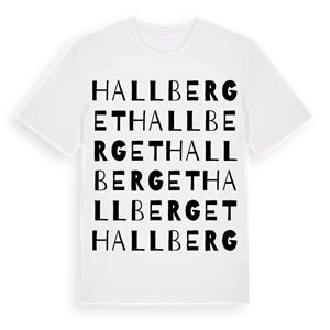 Hallberget ordlek t-shirt – ekologisk bomull t-shirt från PinShirt