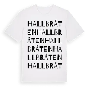 Hallbråten ordlek t-shirt – ekologisk bomull t-shirt från Pinshirt