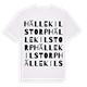 White t-shirt med Hällekilstorp ordlek t-shirt