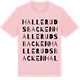 Pink Cotton t-shirt med Hallerudsbacken ordlek t-shirt
