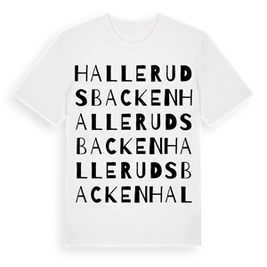Hallerudsbacken ordlek t-shirt – ekologisk bomull t-shirt från PinShirt