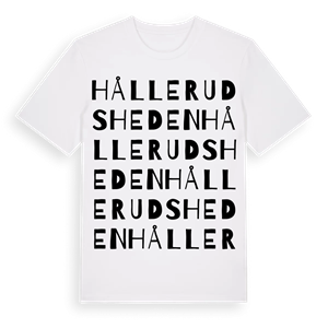 Hållerudsheden ordlek t-shirt – ekologisk bomull t-shirt från PinShirt