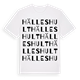 White t-shirt med Hälleshult ordlek t-shirt