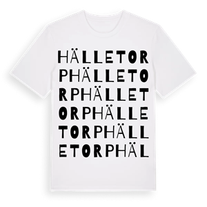 Hälletorp ordlek t-shirt – ekologisk bomull t-shirt från PinShirt