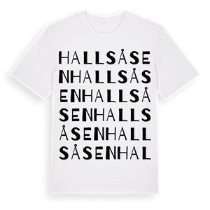 Hallsåsen ordlek t-shirt – ekologisk bomull t-shirt från PinShirt