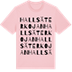 Pink Cotton t-shirt med Hallsäterkojan ordlek t-shirt