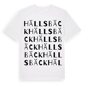 Hällsbäck ordlek t-shirt – ekologisk bomull t-shirt från PinShirt