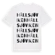 White t-shirt med Hållsjöviken ordlek t-shirt