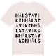 Vintage White t-shirt med Hålstaviken ordlek t-shirt