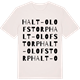 Vintage White t-shirt med Halt-Olofstorp ordlek t-shirt