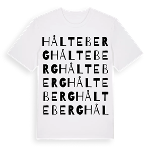 Hålteberg ordlek t-shirt – ekologisk bomull t-shirt från PinShirt