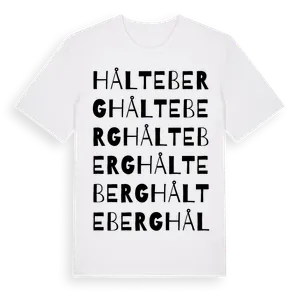 Hålteberg ordlek t-shirt – ekologisk bomull t-shirt från Pinshirt