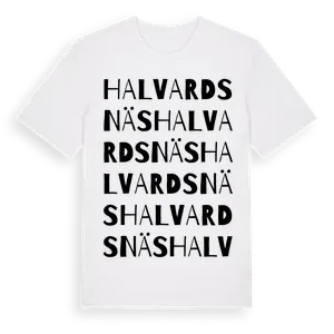 Halvardsnäs ordlek t-shirt – ekologisk bomull t-shirt från Pinshirt