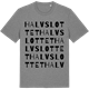 Mid Heather Gray t-shirt med Halvslottet ordlek t-shirt