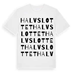 Halvslottet ordlek t-shirt – ekologisk bomull t-shirt från PinShirt