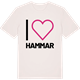 Vintage White t-shirt med Jag älskar Hammar t-shirt stort tryck