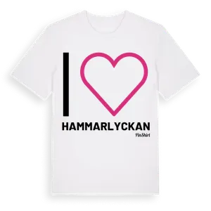 Jag älskar Hammarlyckan t-shirt stort tryck – ekologisk bomull t-shirt från Pinshirt
