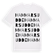 White t-shirt med Hammars udde ordlek t-shirt