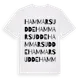 White t-shirt med Hammars Udde ordlek t-shirt