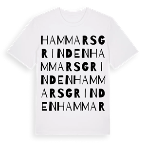 Hammarsgrinden ordlek t-shirt – ekologisk bomull t-shirt från Pinshirt