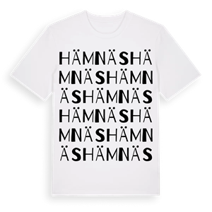 Hämnäs ordlek t-shirt – ekologisk bomull t-shirt från PinShirt