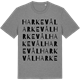Mid Heather Gray t-shirt med Harkevål ordlek t-shirt