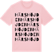 Pink Cotton t-shirt med Härshöjden ordlek t-shirt