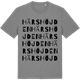 Mid Heather Gray t-shirt med Härshöjden ordlek t-shirt