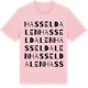 Pink Cotton t-shirt med Hasseldalen ordlek t-shirt
