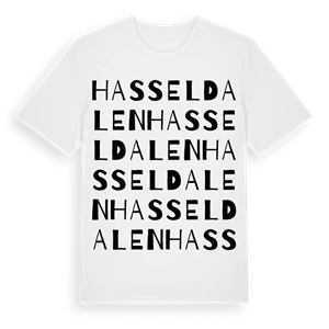 Hasseldalen ordlek t-shirt – ekologisk bomull t-shirt från Pinshirt