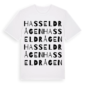 Hasseldrågen ordlek t-shirt – ekologisk bomull t-shirt från PinShirt