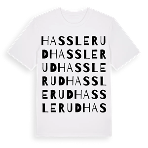 Hasslerud ordlek t-shirt – ekologisk bomull t-shirt från Pinshirt
