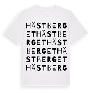 Hästberget ordlek t-shirt – ekologisk bomull t-shirt från PinShirt