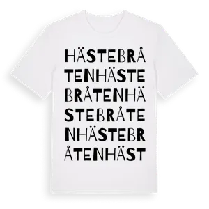 Hästebråten ordlek t-shirt – ekologisk bomull t-shirt från Pinshirt