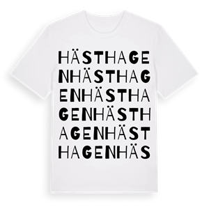 Hästhagen ordlek t-shirt – ekologisk bomull t-shirt från PinShirt